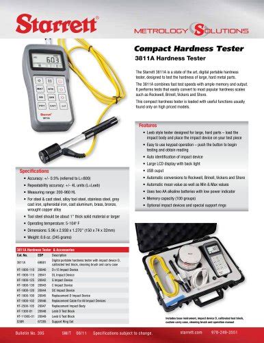 3811a portable hardness tester manual|starrett 3811 manual.